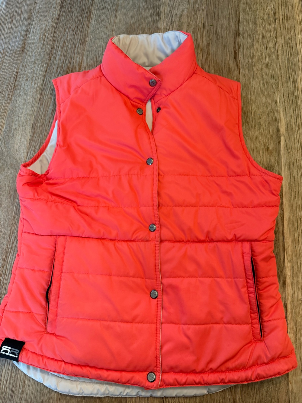 Reversible Coral Quilted Puffer Vest